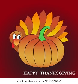 Turkey icon. Happy thanksgiving. Vector illustration