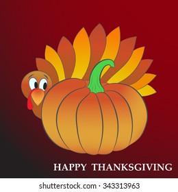 Turkey icon. Happy thanksgiving. Vector illustration