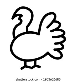 Turkey icon isolated sign symbol vector illustration. High quality black style vector icons.
