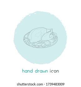 Turkey icon line element. Vector illustration of turkey icon line isolated on clean background for your web mobile app logo design.