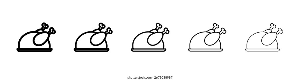 Logotipo del icono de Turquía en colección de líneas de trazo