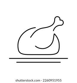 turkey icon on white background, vector illustration.