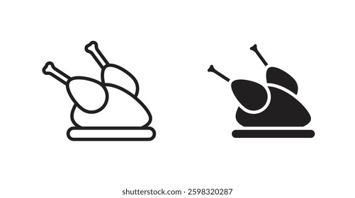Turkey icon outlined icon vector collection.