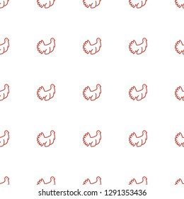 turkey icon pattern seamless white background. Editable outline turkey icon. turkey icon pattern for web and mobile.