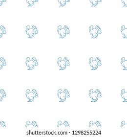 turkey icon pattern seamless white background. Editable line turkey icon. turkey icon pattern for web and mobile.