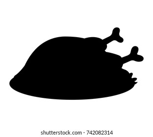 Turkey icon. Simple style. Vector Illustration for Thanksgiving Day.