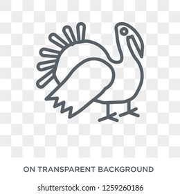 Turkey icon. Trendy flat vector Turkey icon on transparent background from india collection. High quality filled Turkey symbol use for web and mobile