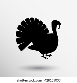 Turkey icon vector bird farm animal natural.