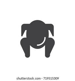 Turkey icon vector, filled flat sign, solid pictogram isolated on white. Symbol, logo illustration.