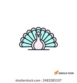 Turkey icon vector illustration. Turkey symbol isolated on white background