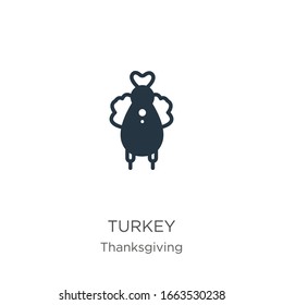 Turkey icon vector. Trendy flat turkey icon from thanksgiving collection isolated on white background. Vector illustration can be used for web and mobile graphic design, logo, eps10
