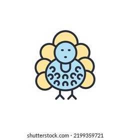 Turkey icons  symbol vector elements for infographic web
