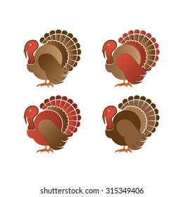 Turkey illustration, playful, vector, editable 