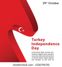 Turkey Indepemdence day, Happy Independence day Turkey template design. Vector Eps 10