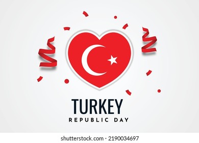 Turkey independence day bcakground illustration template design