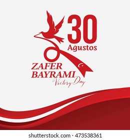 Turkey Independence day. Celebration of victory and the National Day in Turkey. 30 august zafer bayrami. Vector illustration