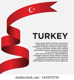 Turkey Independence Day with flag, vector illustrations with white background - Vector