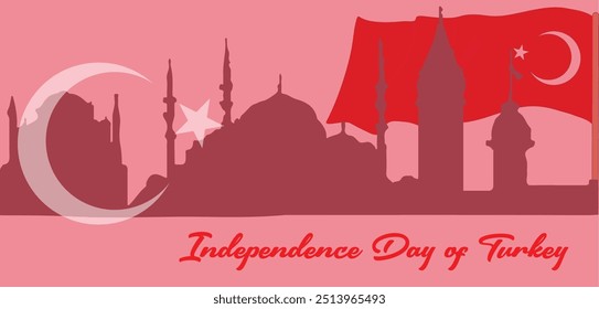 turkey independence day. holidays, 29 october holiday of turkey. turkey republic day, 29 october turkey independence day. republic day vector and illustration. 