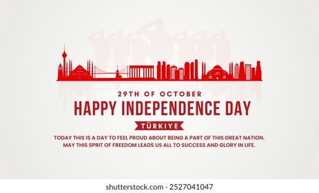 turkey independence day. holidays, 29 october holiday of turkey. turkey republic day, 29 october turkey independence day. republic day vector illustration.