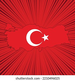 Diseño del mapa del Día de la Independencia de Turquía