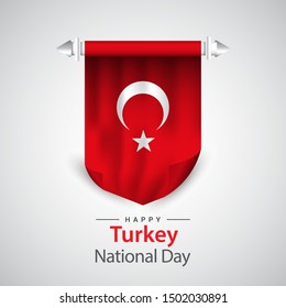 Turkey independence day modern design template.