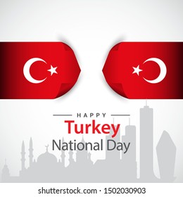 Turkey independence day modern design template.