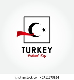 Ilustración del diseño de vectores del Día de la Independencia de Turquía