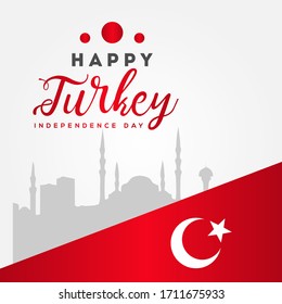 Turkey Independence Day Vector Design Illustration