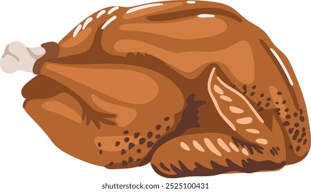 Turquía aislado fondo blanco, Vector, ilustración de otoño, artículo de acción de gracias 