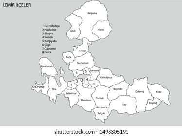 Turkey, Izmir drawing district maps