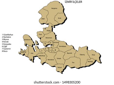 Turkey, Izmir drawing district maps