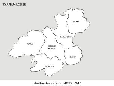 Turkey, Karabuk drawing district maps