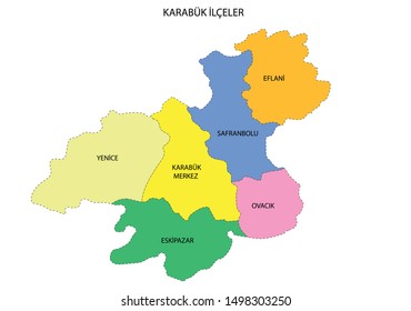 Turkey, Karabuk drawing district maps
