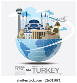 Turkey Landmark Global Travel And Journey Infographic Vector Design Template