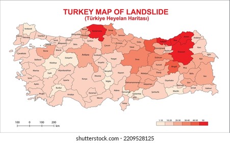 turkey landslide map risk zones