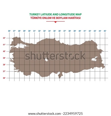Turkey latitude and longitude map