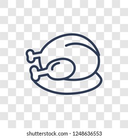 Turkey Leg icon. Trendy linear Turkey Leg logo concept on transparent background from United States of America collection