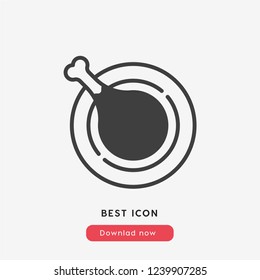 Turkey leg icon vector