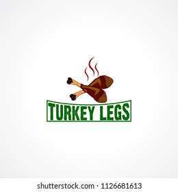 turkey leg logo vector, icon, element, and template