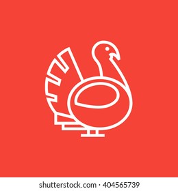 Turkey line icon.