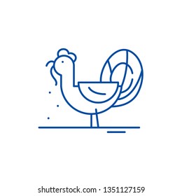 Turkey line icon concept. Turkey flat  vector symbol, sign, outline illustration.