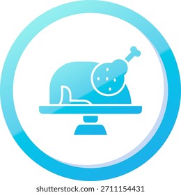 Design de ícone de vetor de linha de Turquia