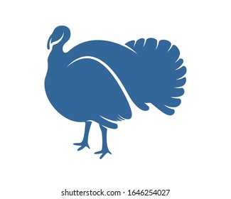Turkey logo vector design template, Silhouette Turkey logo, Illustration