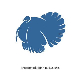 Turkey logo vector design template, Silhouette Turkey logo, Illustration