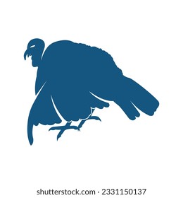 Turkey logo vector design template, Silhouette Turkey logo
