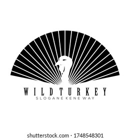 turkey logo wild design vector