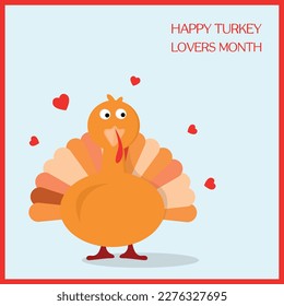 Turkey Lovers Month   Design suitable for greeting card poster   banner