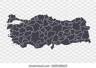 Turkey Map Anchor Color on White Background quality files Png