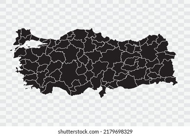 Turkey Map black Color on White Backgound quality files Png 