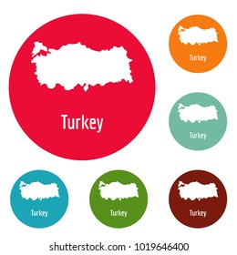 Turkey map in black. Simple illustration of Turkey map vector isolated on white background